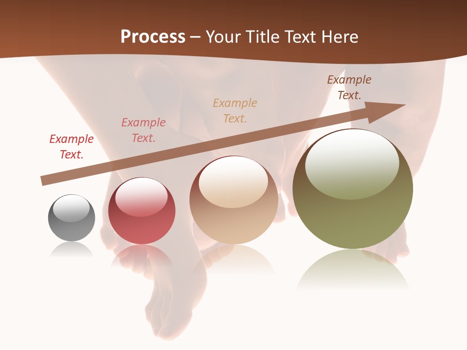 Beautiful Graceful Female Feet, Isolated On A White Background, Please See Some Of My Other Parts Of A Body Images: PowerPoint Template