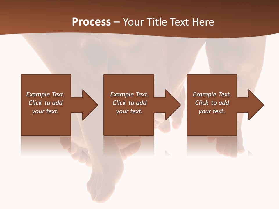 Beautiful Graceful Female Feet, Isolated On A White Background, Please See Some Of My Other Parts Of A Body Images: PowerPoint Template