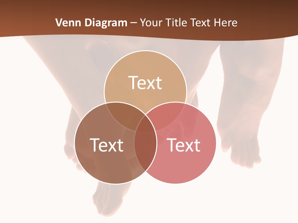 Beautiful Graceful Female Feet, Isolated On A White Background, Please See Some Of My Other Parts Of A Body Images: PowerPoint Template