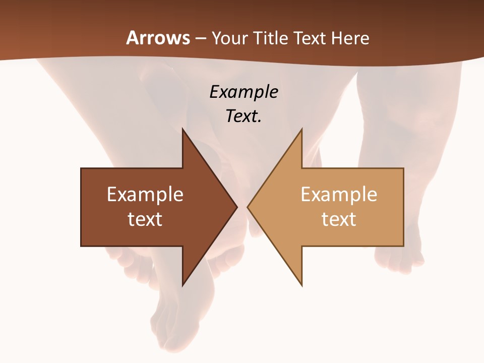 Beautiful Graceful Female Feet, Isolated On A White Background, Please See Some Of My Other Parts Of A Body Images: PowerPoint Template