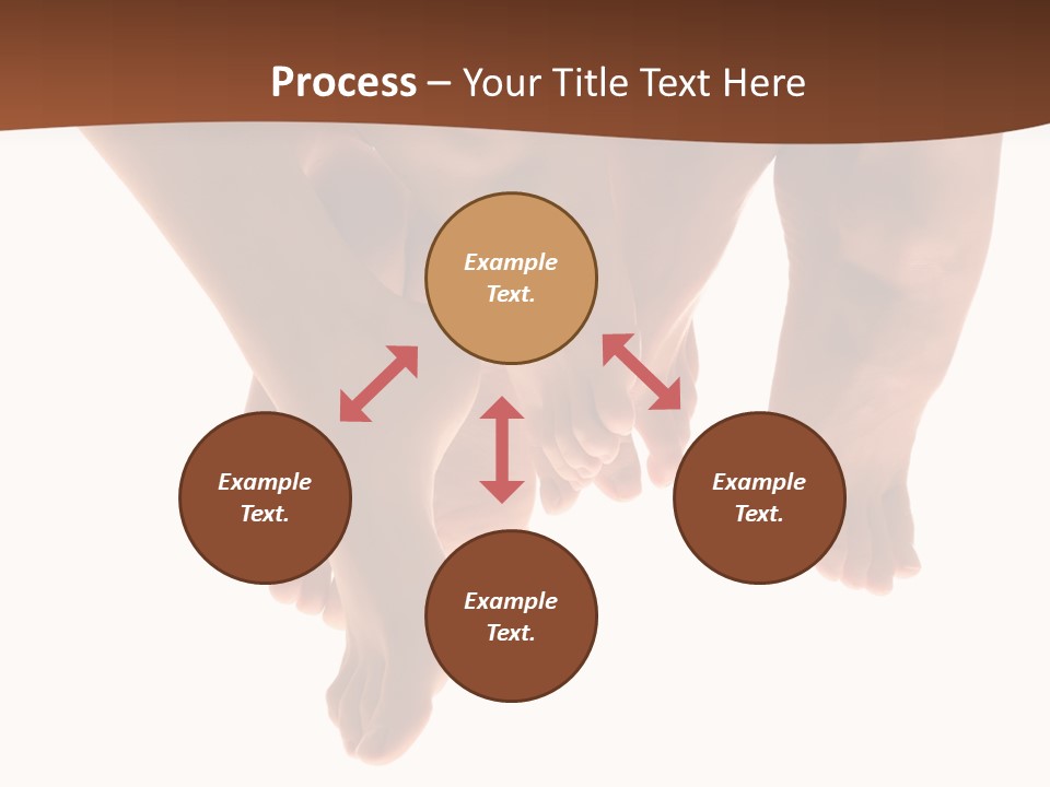 Beautiful Graceful Female Feet, Isolated On A White Background, Please See Some Of My Other Parts Of A Body Images: PowerPoint Template