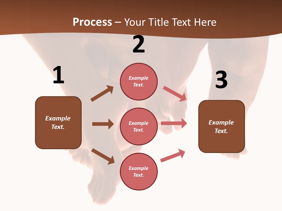 Beautiful Graceful Female Feet, Isolated On A White Background, Please See Some Of My Other Parts Of A Body Images: PowerPoint Template