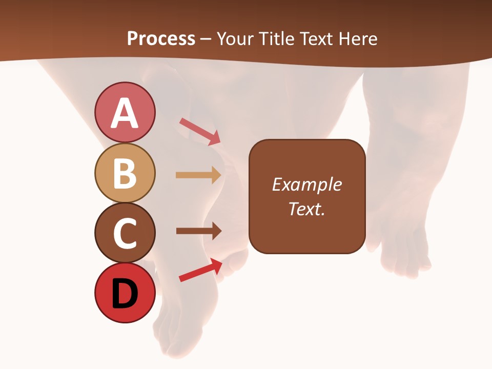 Beautiful Graceful Female Feet, Isolated On A White Background, Please See Some Of My Other Parts Of A Body Images: PowerPoint Template