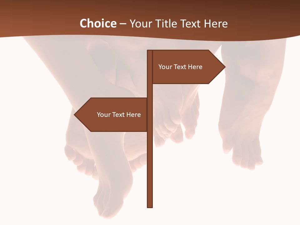 Beautiful Graceful Female Feet, Isolated On A White Background, Please See Some Of My Other Parts Of A Body Images: PowerPoint Template