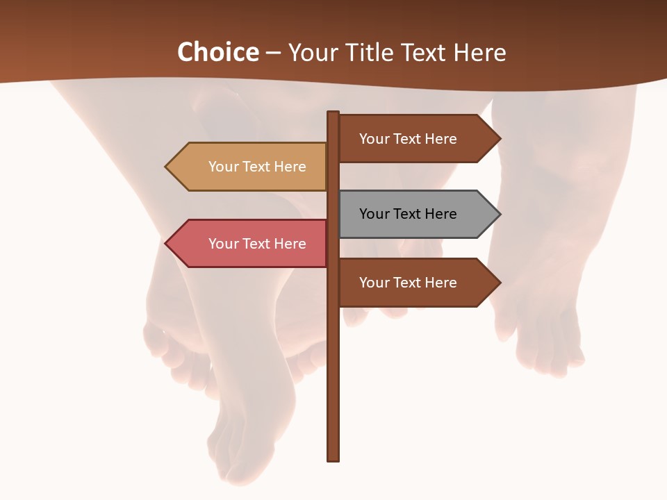 Beautiful Graceful Female Feet, Isolated On A White Background, Please See Some Of My Other Parts Of A Body Images: PowerPoint Template