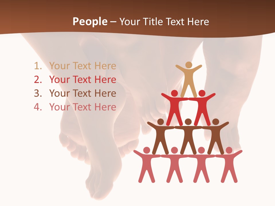 Beautiful Graceful Female Feet, Isolated On A White Background, Please See Some Of My Other Parts Of A Body Images: PowerPoint Template