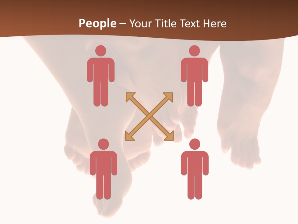 Beautiful Graceful Female Feet, Isolated On A White Background, Please See Some Of My Other Parts Of A Body Images: PowerPoint Template