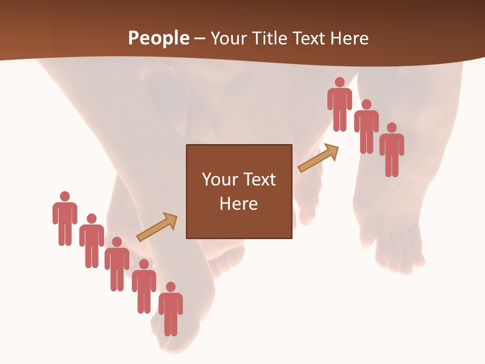 Beautiful Graceful Female Feet, Isolated On A White Background, Please See Some Of My Other Parts Of A Body Images: PowerPoint Template