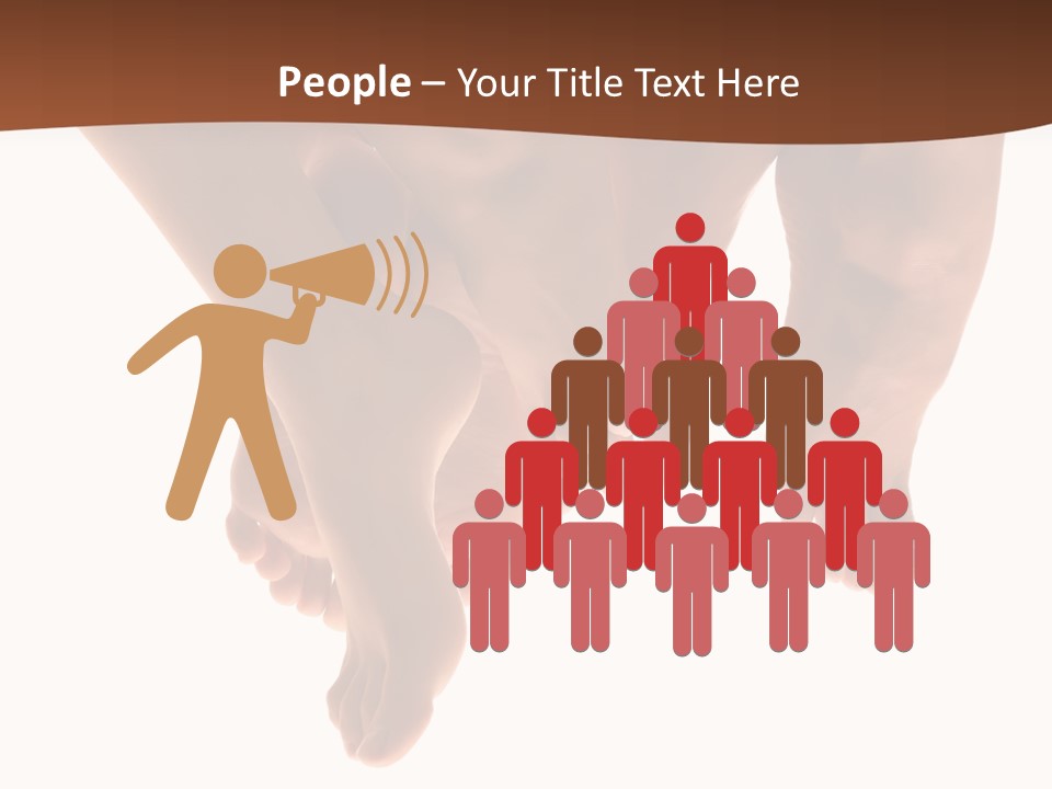 Beautiful Graceful Female Feet, Isolated On A White Background, Please See Some Of My Other Parts Of A Body Images: PowerPoint Template