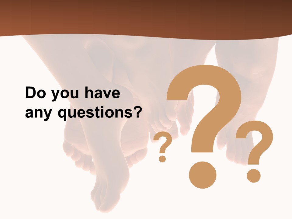 Beautiful Graceful Female Feet, Isolated On A White Background, Please See Some Of My Other Parts Of A Body Images: PowerPoint Template