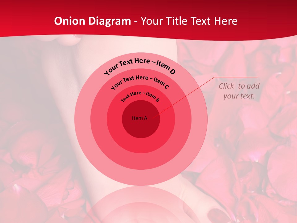 Pair Of Well-Groomed Feet Against From Petals Of Red Roses PowerPoint Template