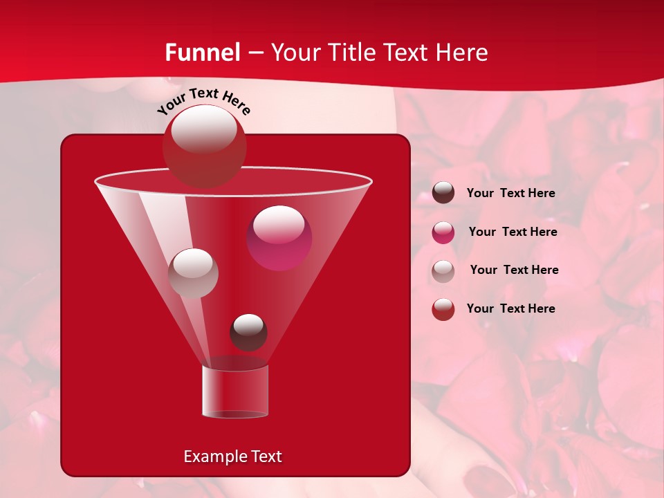 Pair Of Well-Groomed Feet Against From Petals Of Red Roses PowerPoint Template