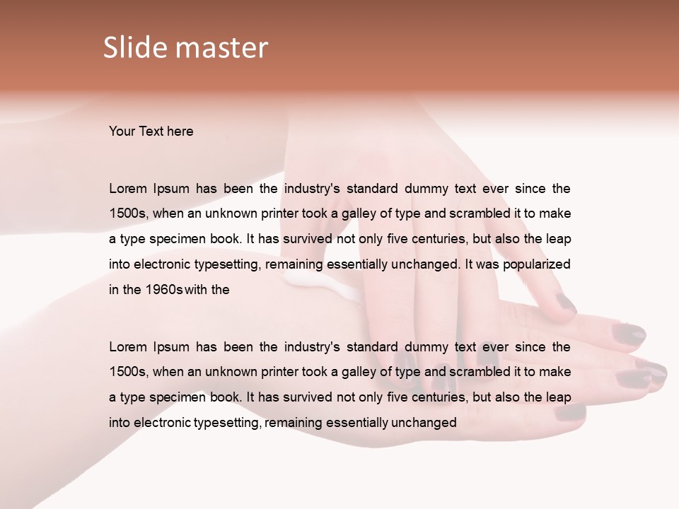 Hand Care, Isolated On White Background PowerPoint Template