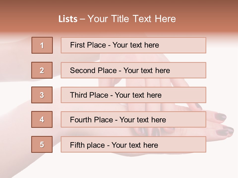 Hand Care, Isolated On White Background PowerPoint Template