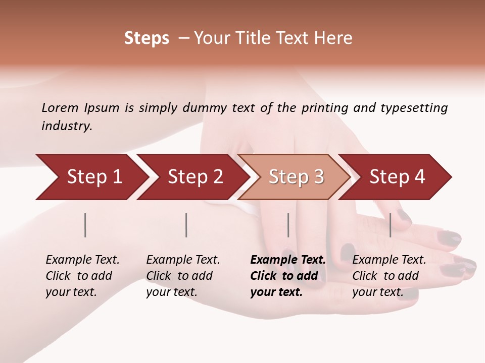 Hand Care, Isolated On White Background PowerPoint Template