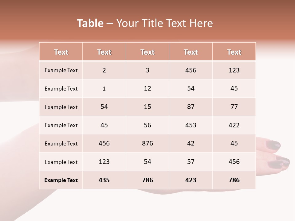 Hand Care, Isolated On White Background PowerPoint Template