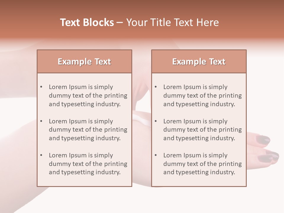 Hand Care, Isolated On White Background PowerPoint Template