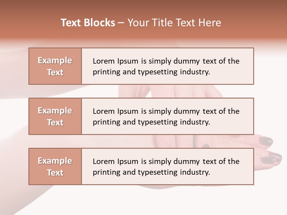 Hand Care, Isolated On White Background PowerPoint Template