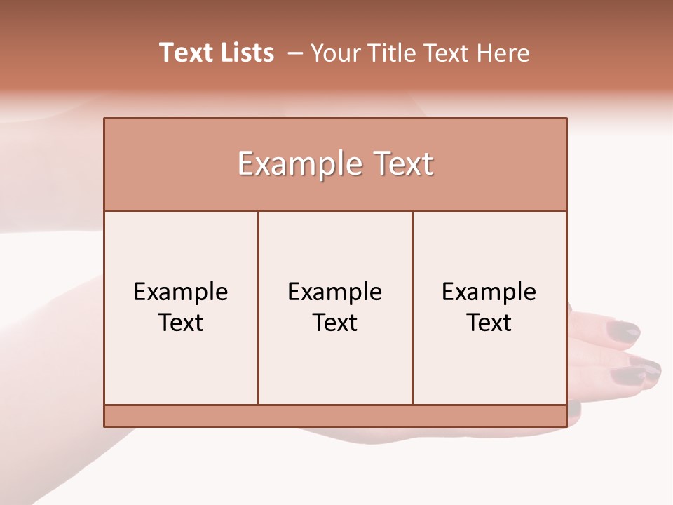 Hand Care, Isolated On White Background PowerPoint Template