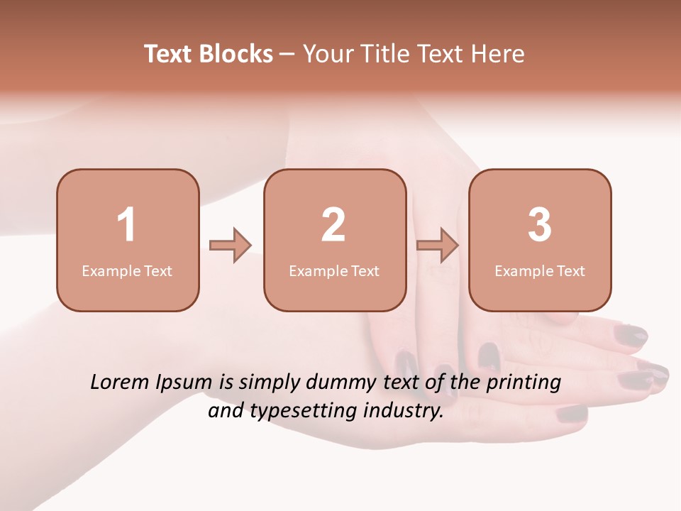 Hand Care, Isolated On White Background PowerPoint Template