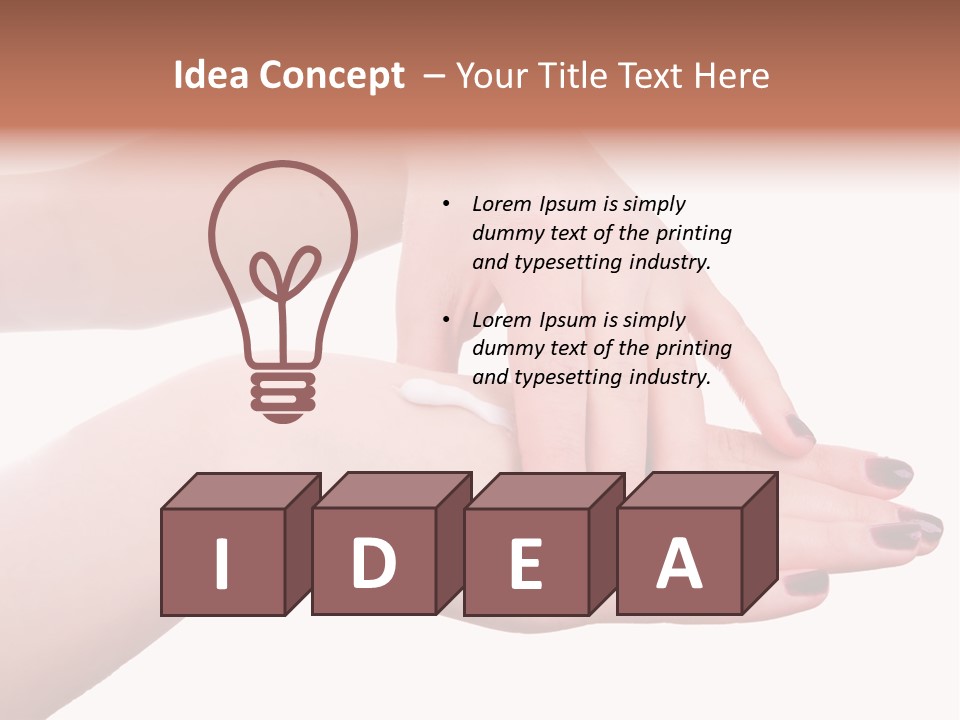 Hand Care, Isolated On White Background PowerPoint Template