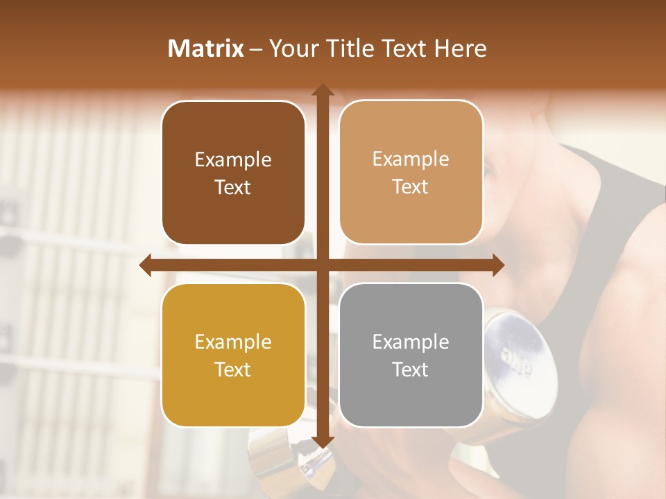 Man Having A Workout With Dumbbell In The Gym PowerPoint Template