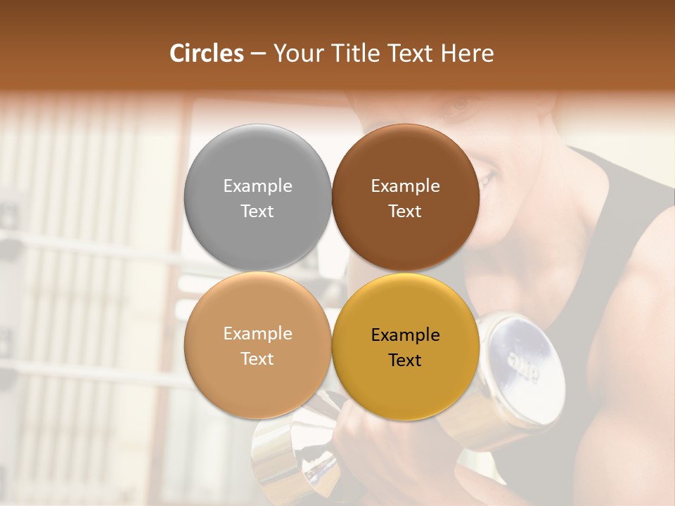 Man Having A Workout With Dumbbell In The Gym PowerPoint Template