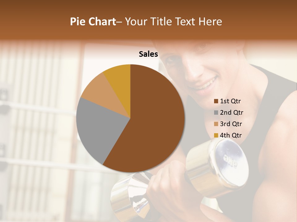 Man Having A Workout With Dumbbell In The Gym PowerPoint Template