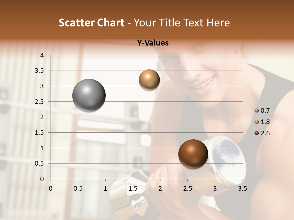 Man Having A Workout With Dumbbell In The Gym PowerPoint Template