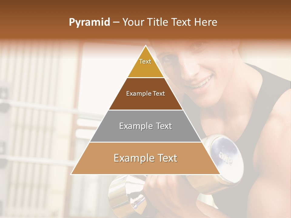 Man Having A Workout With Dumbbell In The Gym PowerPoint Template