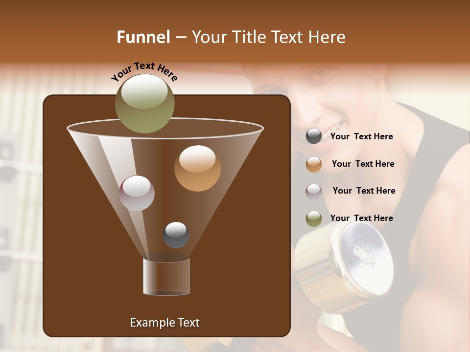 Man Having A Workout With Dumbbell In The Gym PowerPoint Template