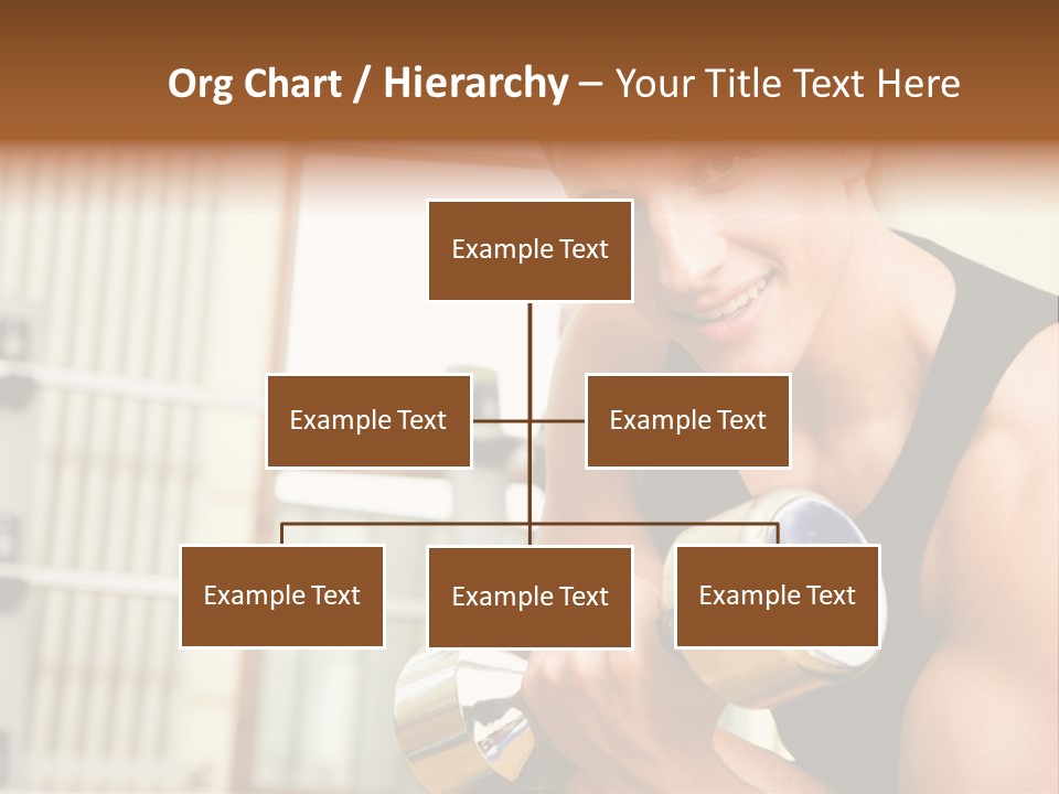 Man Having A Workout With Dumbbell In The Gym PowerPoint Template