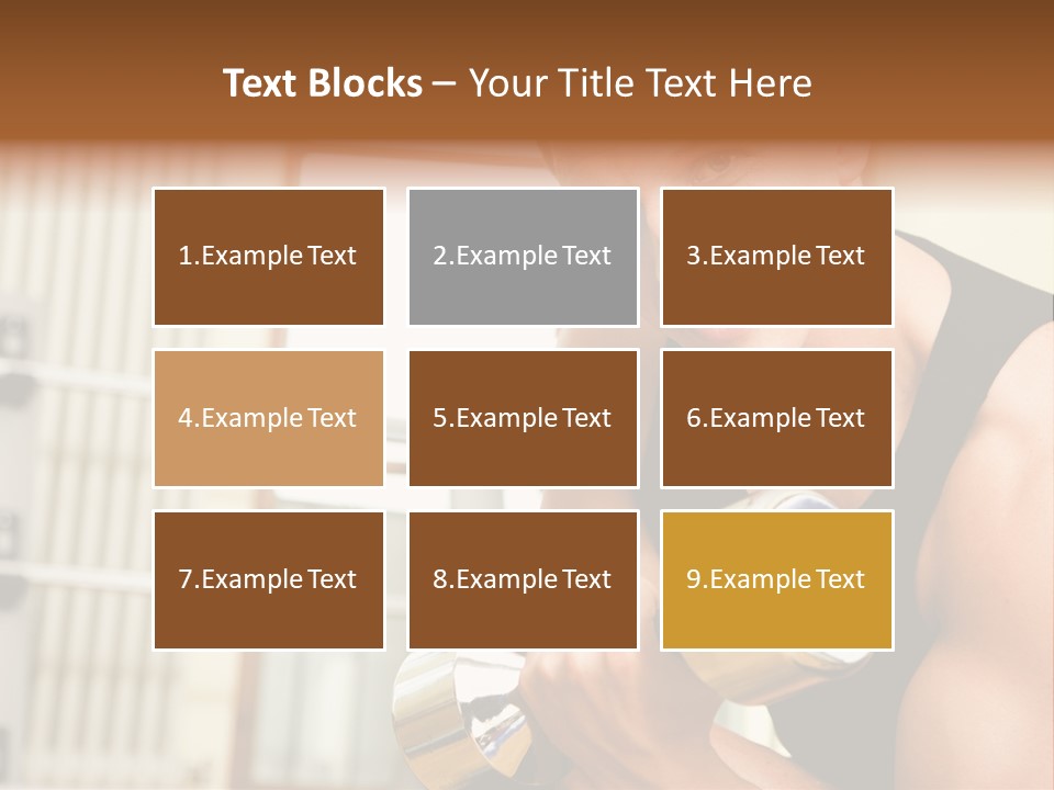Man Having A Workout With Dumbbell In The Gym PowerPoint Template