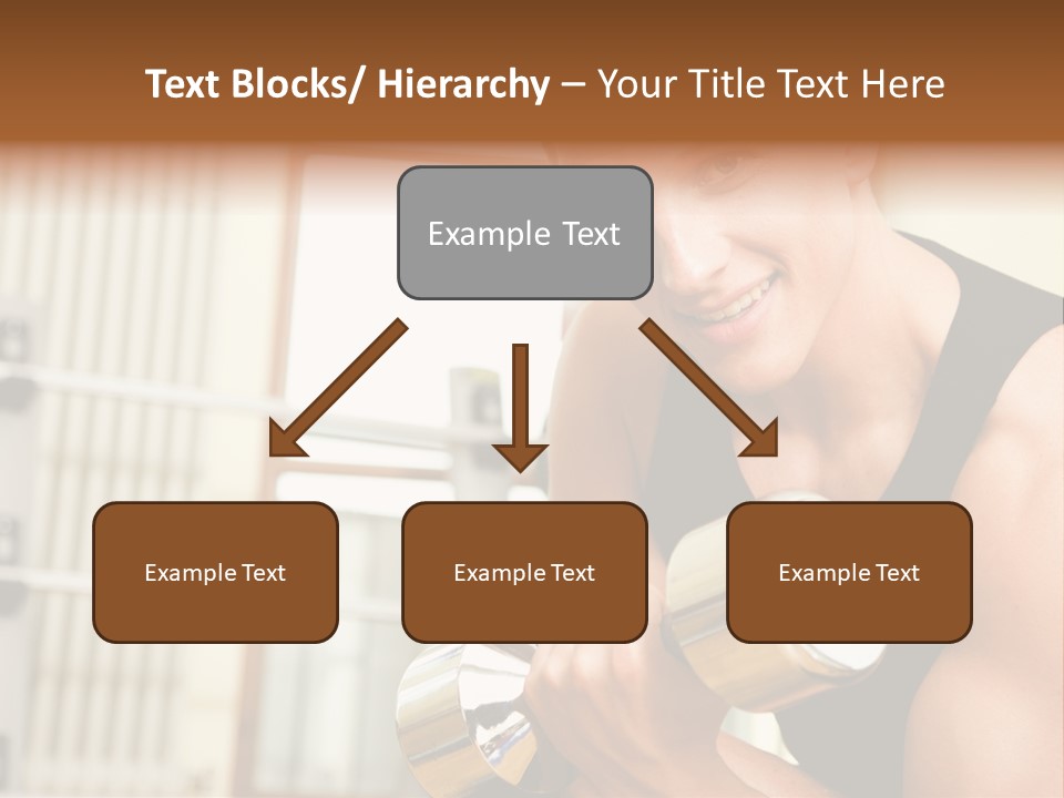 Man Having A Workout With Dumbbell In The Gym PowerPoint Template