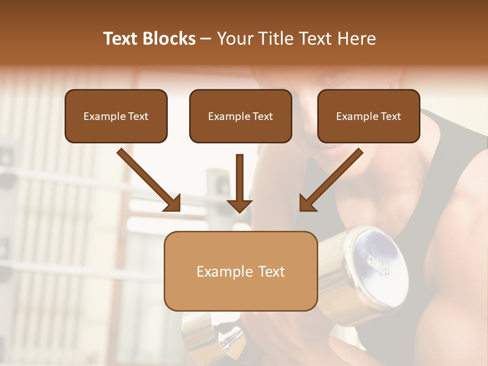 Man Having A Workout With Dumbbell In The Gym PowerPoint Template