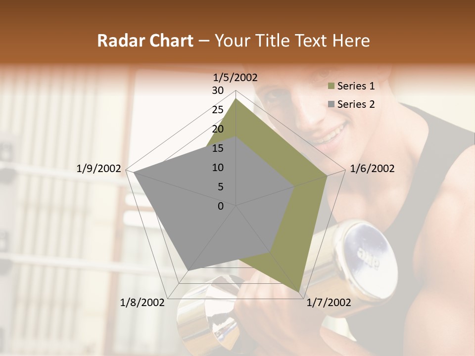 Man Having A Workout With Dumbbell In The Gym PowerPoint Template