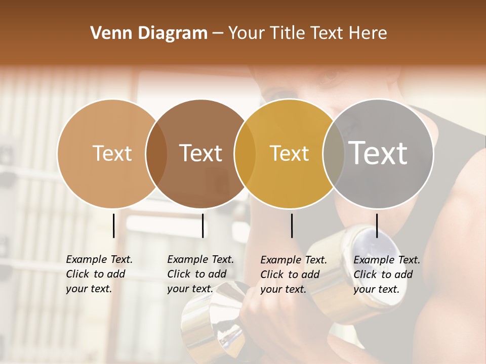 Man Having A Workout With Dumbbell In The Gym PowerPoint Template