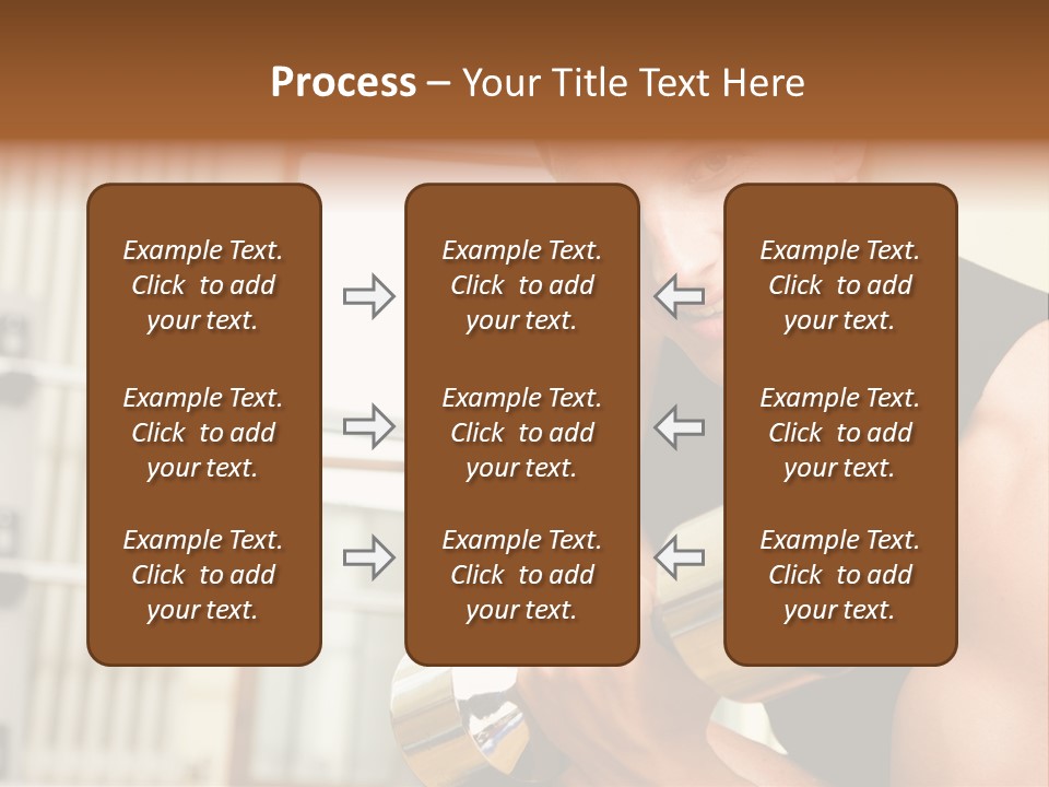Man Having A Workout With Dumbbell In The Gym PowerPoint Template