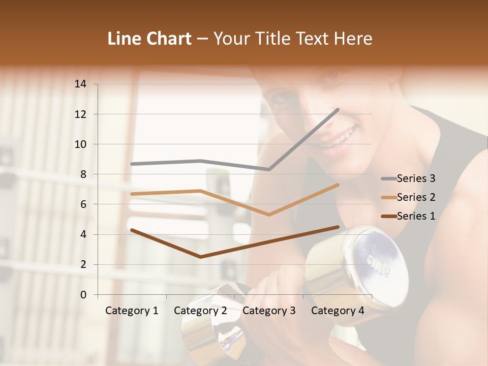 Man Having A Workout With Dumbbell In The Gym PowerPoint Template