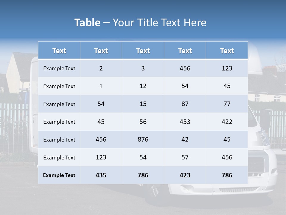 Camper Van PowerPoint Template