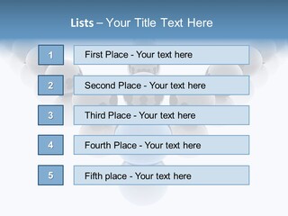 The Mountain, Blue Sky Day At Ski Resort PowerPoint Template