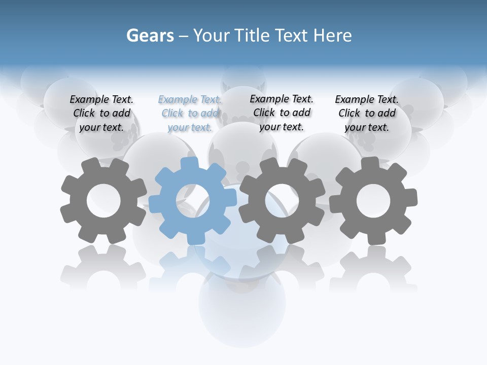 The Mountain, Blue Sky Day At Ski Resort PowerPoint Template