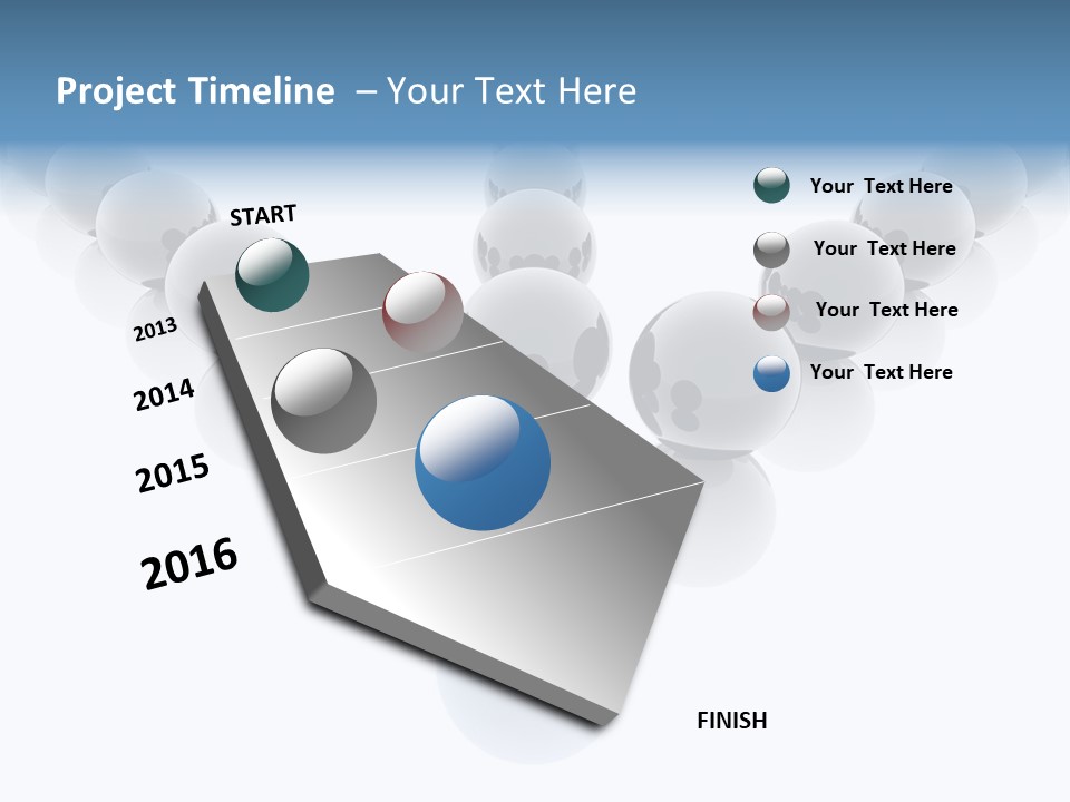 The Mountain, Blue Sky Day At Ski Resort PowerPoint Template