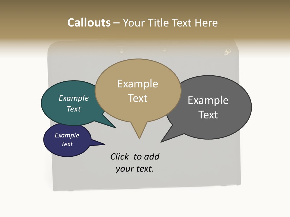 Picture Of Black Portfolio Case On White Background PowerPoint Template