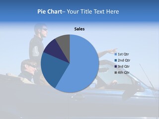 Group Of Young People In Convertible Car PowerPoint Template