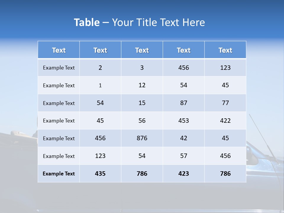 Group Of Young People In Convertible Car PowerPoint Template