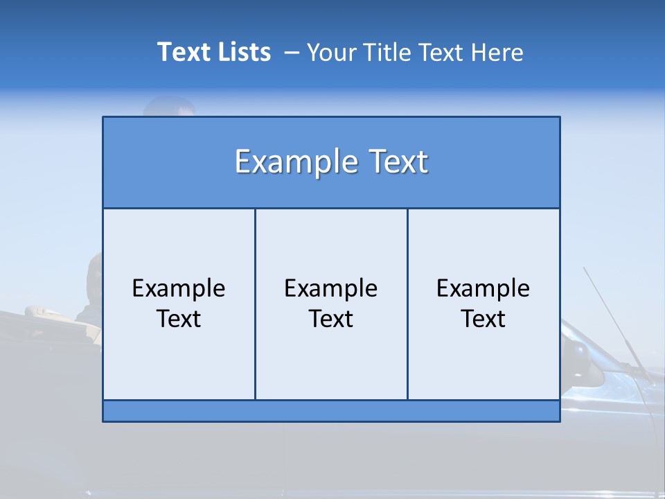 Group Of Young People In Convertible Car PowerPoint Template