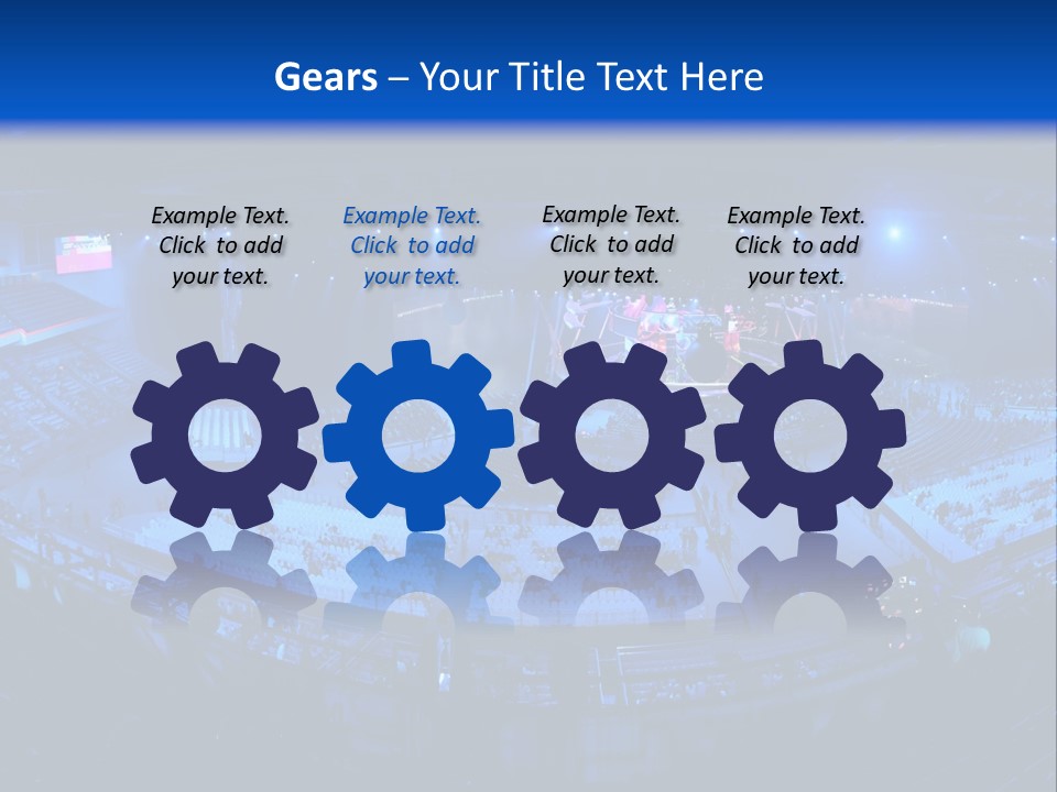 Concert On The Stadium Pano PowerPoint Template