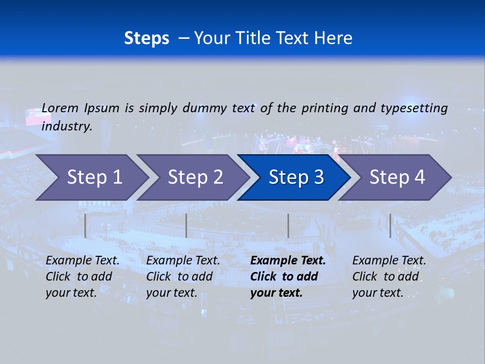 Concert On The Stadium Pano PowerPoint Template