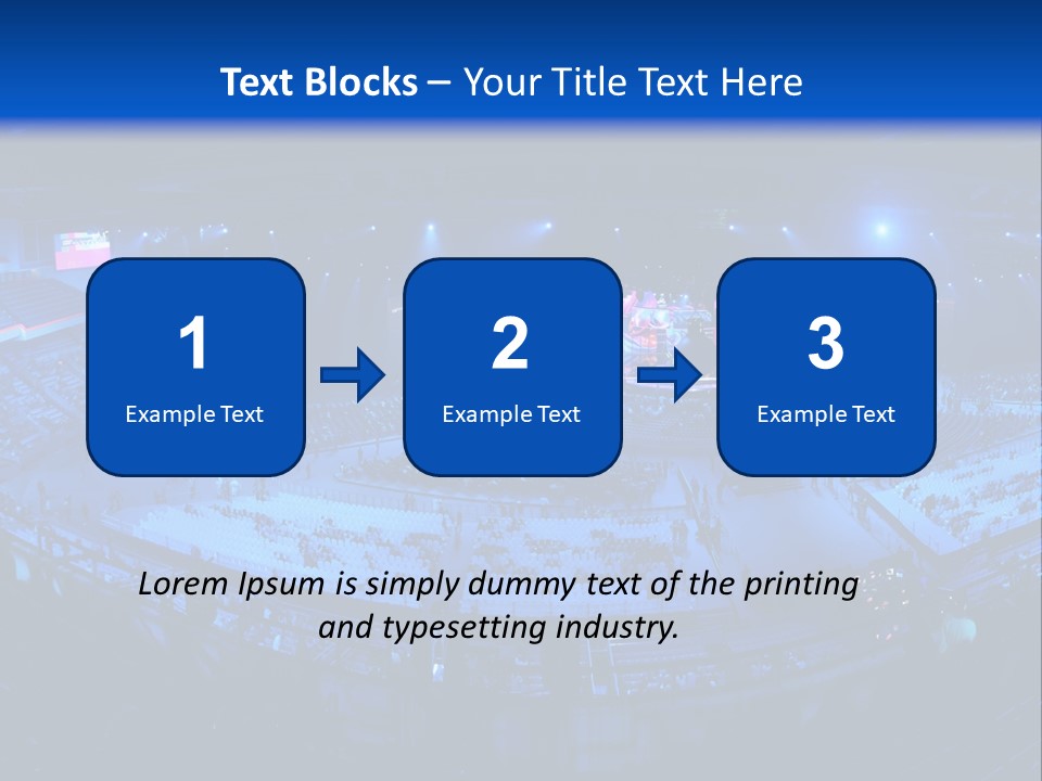 Concert On The Stadium Pano PowerPoint Template